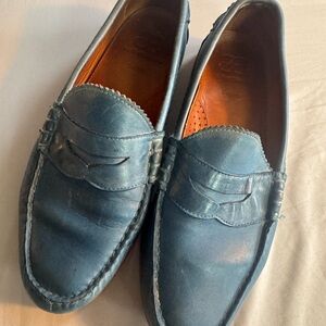 Men's vintage Blue Leather Sedona Loafers by Allen Edmunds men’s size 10.5 D 450